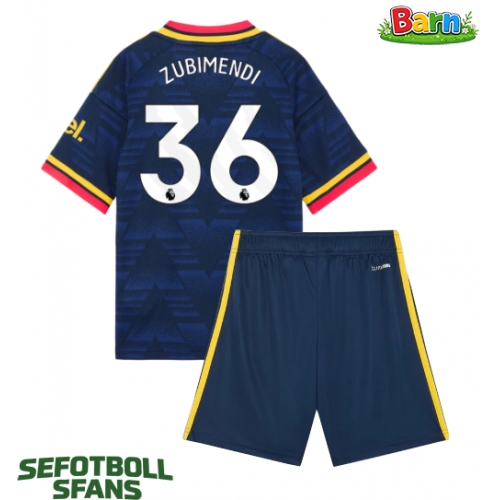 Arsenal Martin Zubimendi #36 Bortaställ Barn 2026-27 Kortärmad (+ Korta byxor)